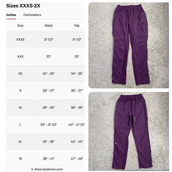Lululemon Street To Studio Crop Pants in Plum Purple - Picture 8 of 16